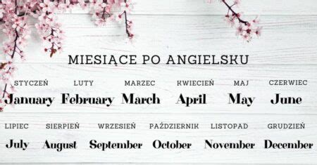 miesiące po angielsku Hello Rozmówki Angielskie Online