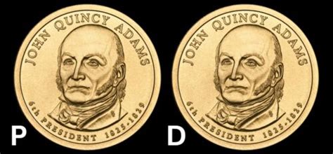 2008 P D John Quincy Adams Presidential Dollar BU 2 Coin US Mint Set