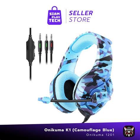 ONIKUMA K1 Camouflage Gaming Headset หฟงคณภาพ ไมคตดเสยงรบกวน