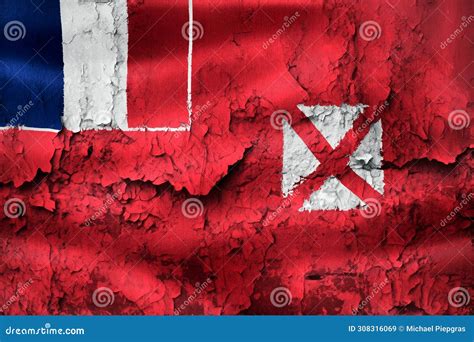 3D Illustration Of A Wallis And Futuna Flag Realistic Waving Fabric