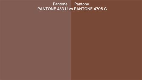 Pantone 483 U Vs PANTONE 4705 C Side By Side Comparison