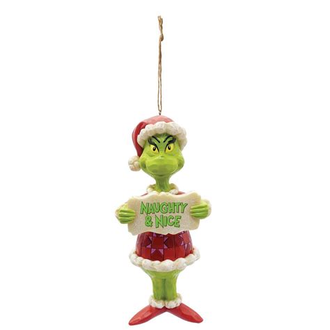 Dr Seuss Jim Shore Ornament Grinch Naughty And Nice Sign