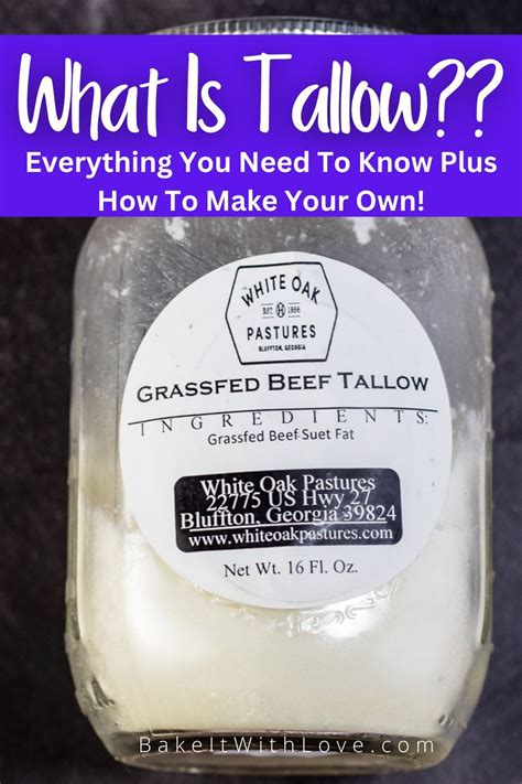 What is tallow heading over an image of tallow in a clear mason jar on ...