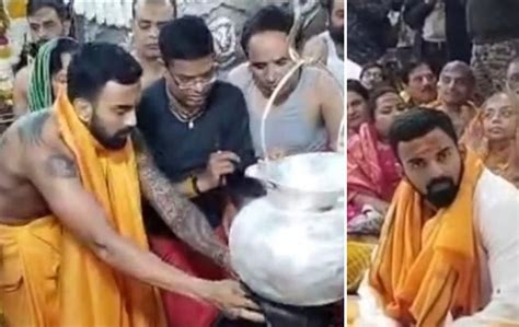 Watch Kl Rahul Visits Shree Mahakaleshwar Temple With Athiya Shetty