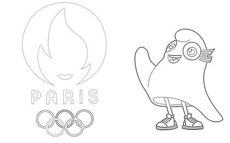 Disegno Da Colorare Del Logo Delle Olimpiadi Di Parigi 2024