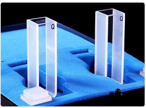 2Pcs 10mm Path Length Quartz Cuvette Cell With Lid For