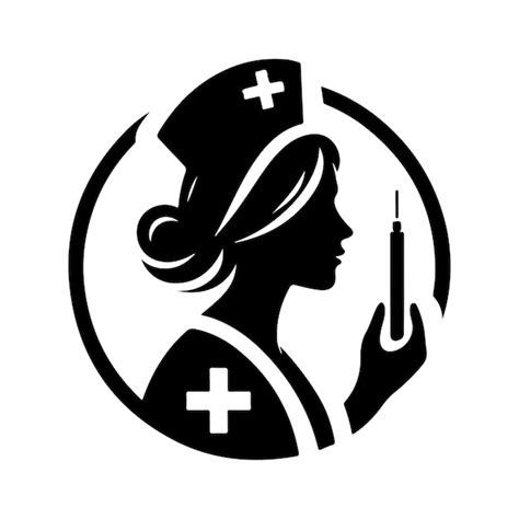 Premium Vector Nurse Logo Concept Silhouette Vector