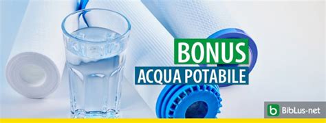 Bonus Acqua Potabile Fino Al 28 Febbraio La Comunicazione Delle Spese