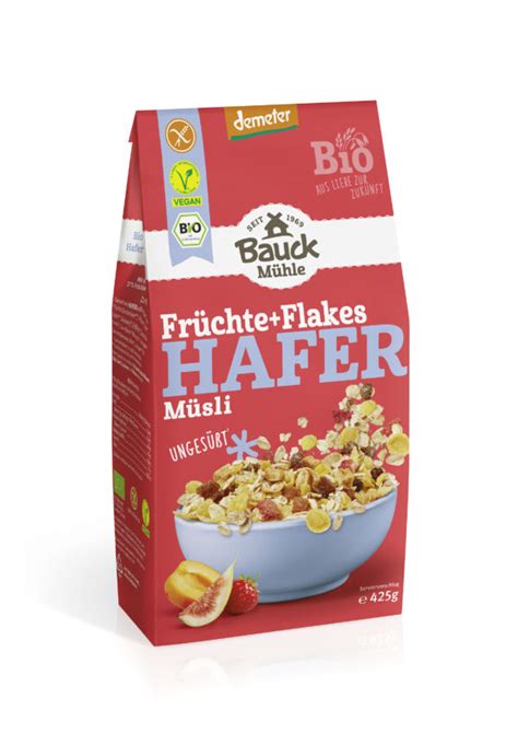 Bauck M Hle Bio Hafer M Sli Fr Chte Flakes Demeter Glutenfrei X G