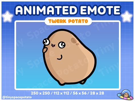 Animated Emote Twerk Potato Twerk Emote Animated Twitch Emotes Etsy