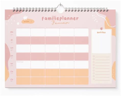 Fyllbooks Familieplanner 2023 A4 Pastel Kopen Invulboekjes Nl