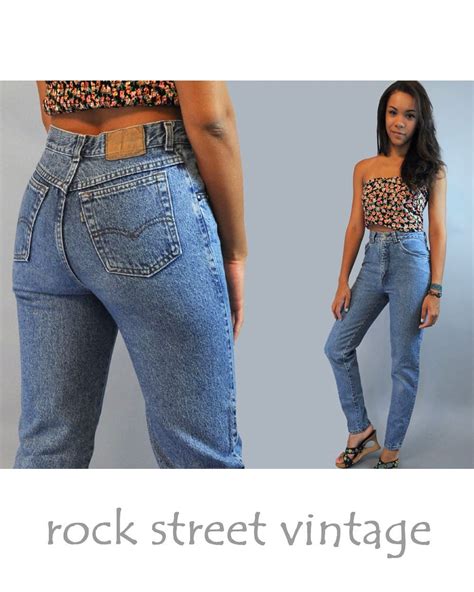 80s Vintage High Waist Jeans Stone Wash Levis 900 Series