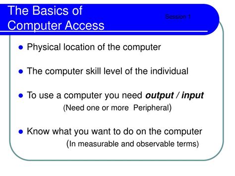 computer access continuum powerpoint