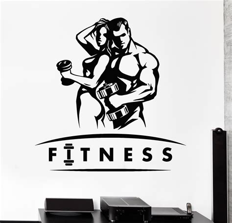 Vinyl Wall Decal Gym Sports Health Beautiful Body Fitness Coach Unique