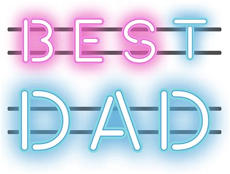 Best Dad Neon Fathers Day T Shirt Tenstickers