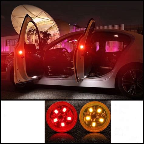 Car Door Opening Warning Lights Wireless Magnetic Induction Strobe Anti