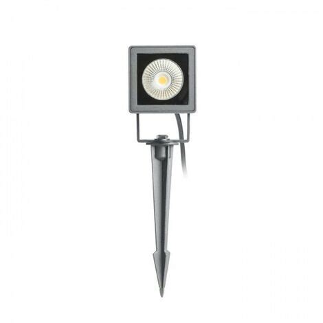 Lampe Projecteur Bora Avec Piquet Gris Anthracite V Led W Ip