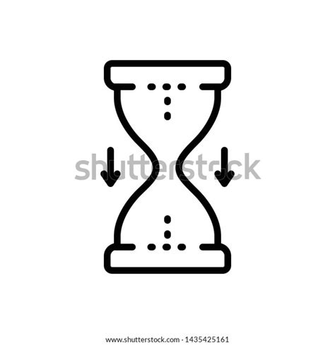 Vector Black Icon Hourglass Stock Vector Royalty Free 1435425161 Shutterstock