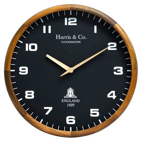 Buy HARRIS & CO. CLOCKMASTERS Luxury Wooden Analog Wall Clock with