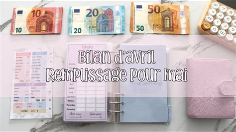 ENVELOPPES BUDGET BILAN D AVRIL REMPLISSAGE POUR Mai 2023 YouTube