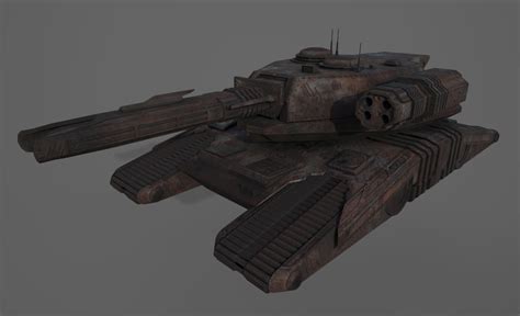 Artstation Rusty Sci Fi Tank