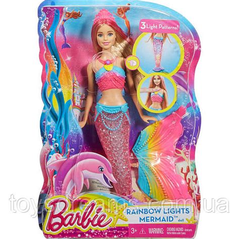Купить Кукла Барби радужная Русалка Яркие огоньки Dreamtopia Barbie ...