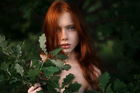 Wallpaper Face Sunlight Forest Women Outdoors Redhead Model