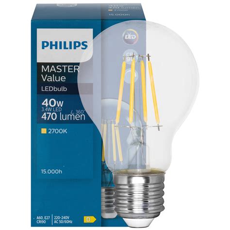 Led Filament Lampe Master Value Ledbulb Agl Form Klar E K