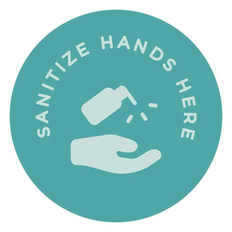 Sanitize Hands Here Circle Sign Png And Svg Design For T Shirts