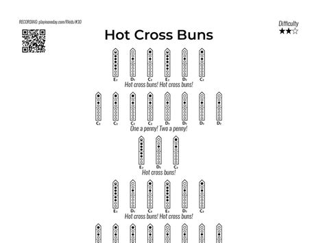 Hot Cross Buns How To Play The Recorder Learn To Play In One Day Piano Guitar Harmonica