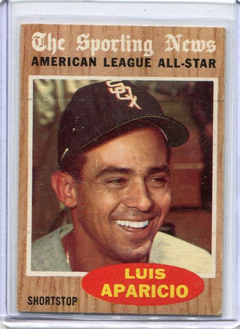 1962 Topps Card Luis Aparicio All Star HOF Chicago White Sox Near Mint