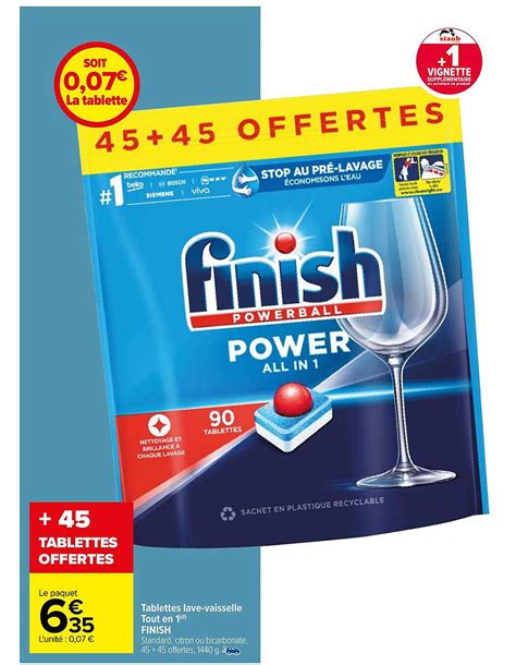 Promo Tablettes Lave Vaisselle Tout En Finish Chez Carrefour