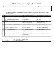 C Relational Calculus Pdf Cse Activity Relational Algebra