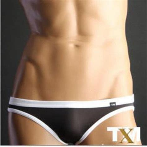 Bikini With Flat Front And Contrasting Trim Men S Underwear 3 Colors