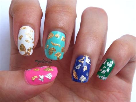 Decora Tus U As Con Papel Oro Y Plata Nail Art Dise Os De Primavera