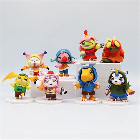 8 Unidsset Anime Digimon Adventure Vestirse Agumon Gabumon Piyomon Tentomon Palmon Gomamon