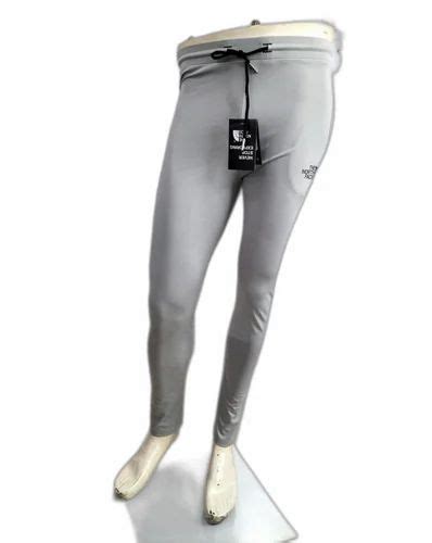 Male Solid Lycra Grey Regular Fit Track Pant Size Medium At Rs 280