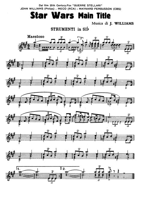 Free Star Wars Sheet Music For Piano Star Wars Cantina Sheet Music 50