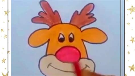 Easy Rudolph Face Drawing Tutorial Step By Step Christmas Art For