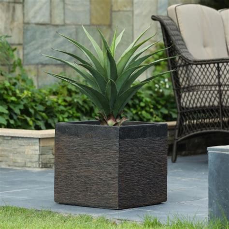 Luxen Home In H Square Brown Mgo Planter Kroger