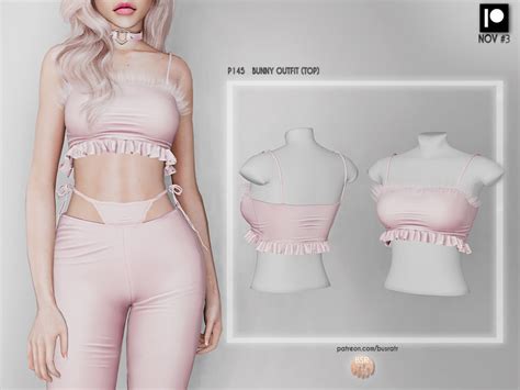 The Sims Resource Patreon Early Access Bunny Outfit Top P