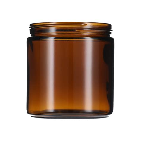 Oz Ml Amber Glass Straight Sided Cream Jar Modular Round