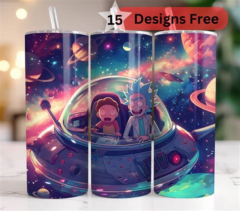 Rick And Morty 20oz Tumbler Wrap Digital Download Instant Download 15 Free Tumbler Wraps Etsy