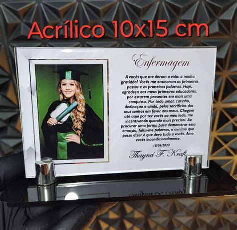 Placa Formatura em Acrílico 10x15cm Elo7 Produtos Especiais