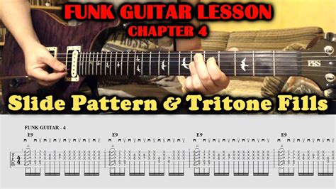 Funk Guitar Lesson Tab Slide Pattern And Tritone Fills Tutorial How