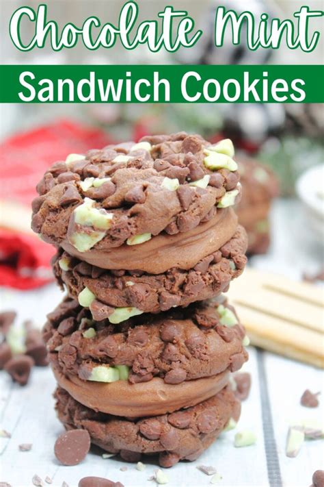 Chocolate Mint Sandwich Cookies