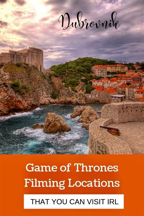 An Orange And White Photo With The Words Game Of Thrones Filming Locations That You Can Visit