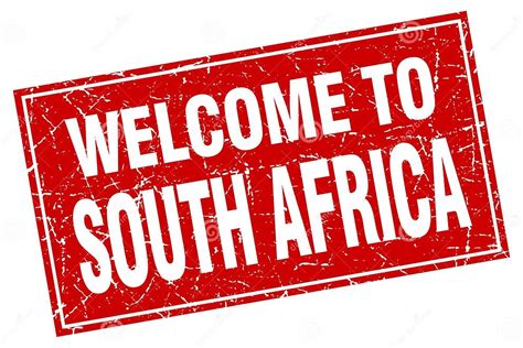 Welcome To South Africa Stamp Stock Vector Illustration Of Background