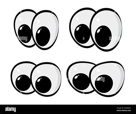 Vektoreinstellung Augen isoliert auf Weiß Clipart Illustration Element