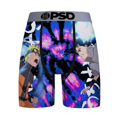 Naruto Vs Sasuke Tie Dye Psd Boxer Briefs